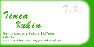 timea kukin business card